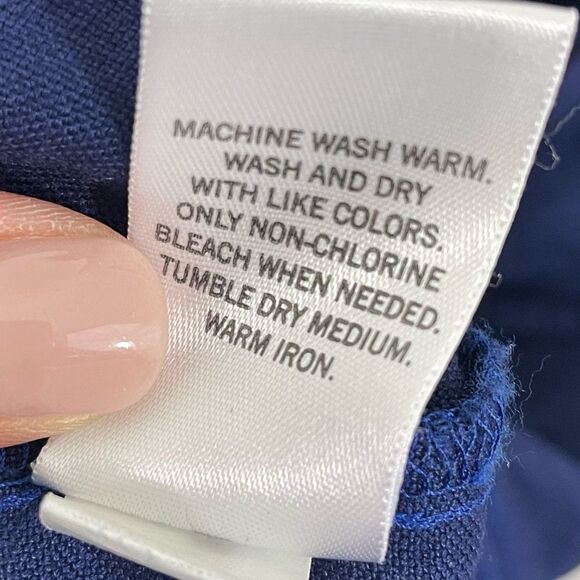 Banana Republic Blue Utility Shirtdress Size 0 Linen Blend Tie Belt Mini Dress - Picture 8 of 9